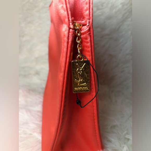 Yves Saint Laurent Parfums Red/Pink Vintage Cosmetic Bag - Picture 9 of 11